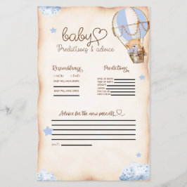 Prospectus 14 Cm X 21,6 Cm Bear Balloons Baby Predictions & Conseils Jeu