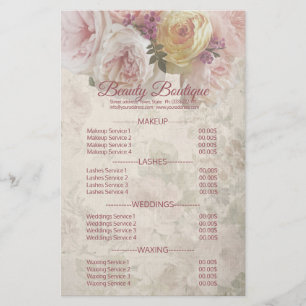 Prospectus 14 Cm X 21,6 Cm Beauté Boutique Cream Liste des prix