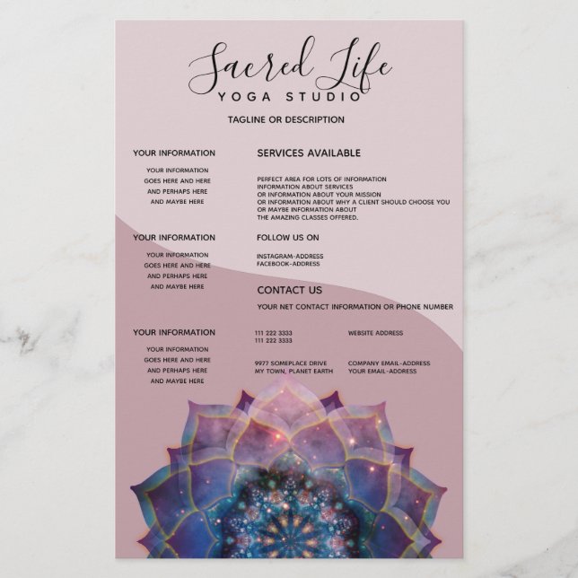 Prospectus 14 Cm X 21,6 Cm Boho Nebula Mandala, Mystique (Devant)