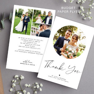 Prospectus 14 Cm X 21,6 Cm Budget 4 photo collage mariage merci