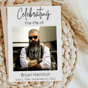 Prospectus 14 Cm X 21,6 Cm Budget du Programme de célébration funéraire simpl