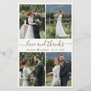 Prospectus 14 Cm X 21,6 Cm Budget Love et Merci Collage Mariage Merci