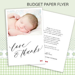 Prospectus 14 Cm X 21,6 Cm Budget personnalisé bébé photo amour merci merci