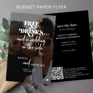 Prospectus 14 Cm X 21,6 Cm Budget photo mariage décontracté QR enregistrer la