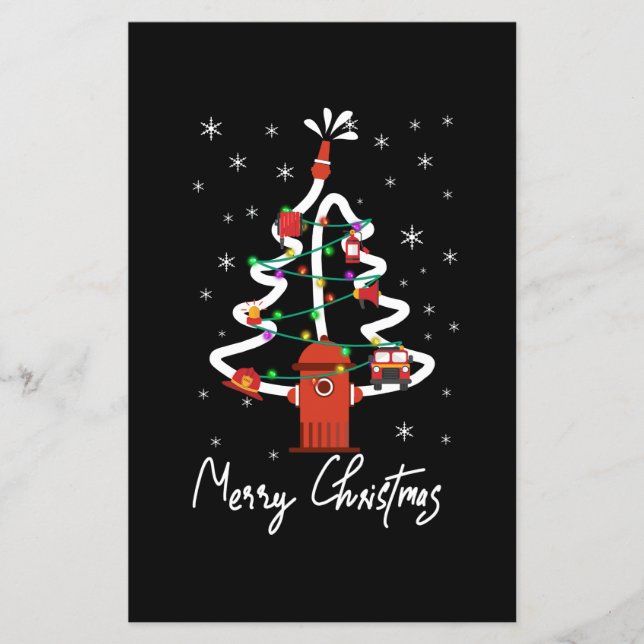 Prospectus 14 Cm X 21,6 Cm Cadeau pompier | Joyeux pompier de Noël (Devant)