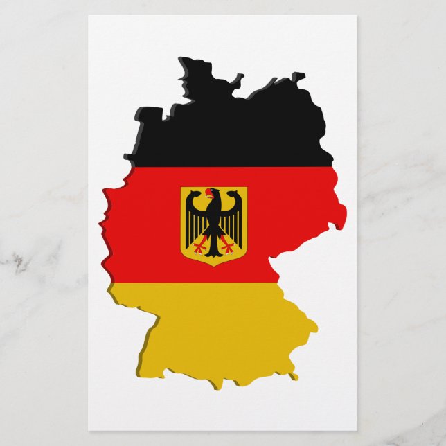 Prospectus 14 Cm X 21,6 Cm Carte Allemagne (Devant)