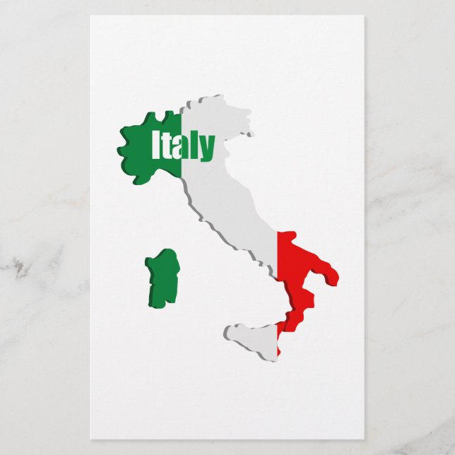 Prospectus 14 Cm X 21,6 Cm Carte Italie (Devant)