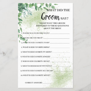 Prospectus 14 Cm X 21,6 Cm Ce que la salle dit Eucalyptus Green Game Card