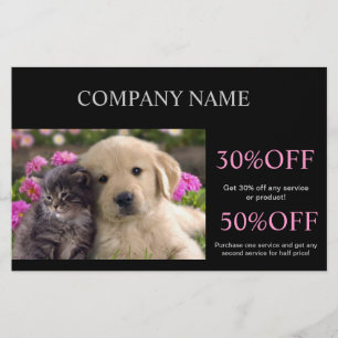 Prospectus 14 Cm X 21,6 Cm Chatte chien chat animal sitter animal toiletteur
