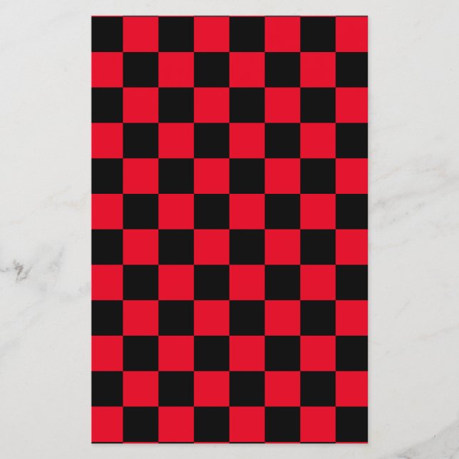 Prospectus 14 Cm X 21,6 Cm Checkerboard pattern black red (Devant)