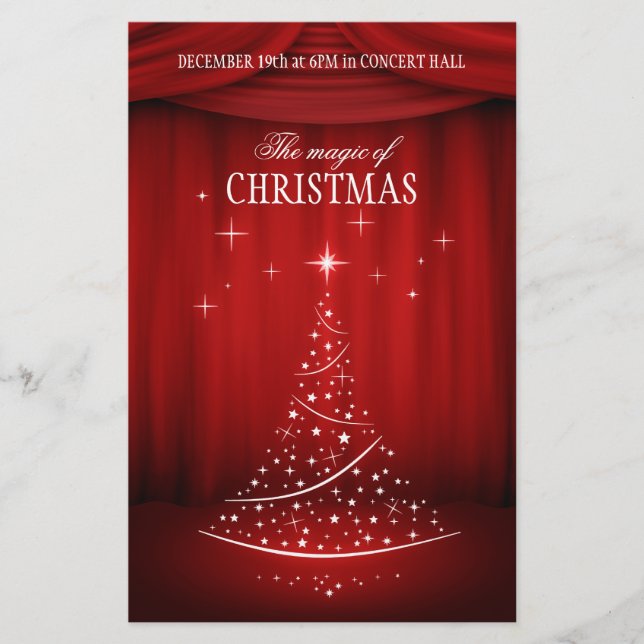 Prospectus 14 Cm X 21,6 Cm Circulaire de Noël Concert (Devant)