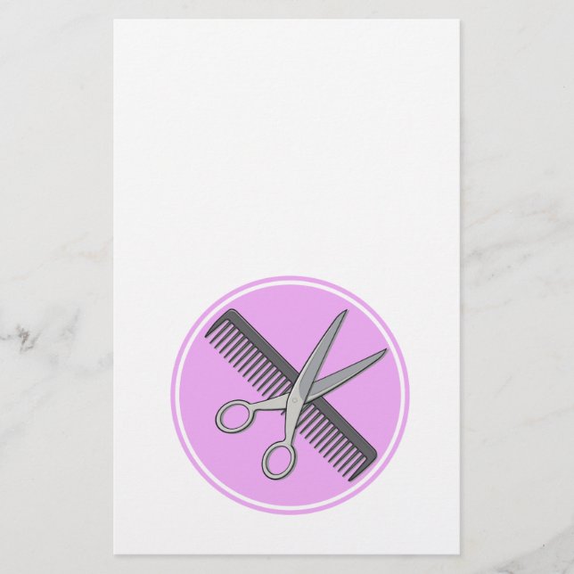 Prospectus 14 Cm X 21,6 Cm Ciseau en barbier et peigne (Devant)