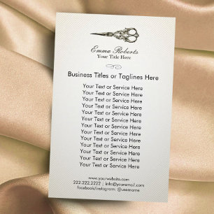 Prospectus 14 Cm X 21,6 Cm Coiffeur Ciseaux Antiques Salon de Coiffure Vintag