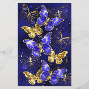 Prospectus 14 Cm X 21,6 Cm Composition avec papillons Sapphire