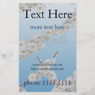 Prospectus 14 Cm X 21,6 Cm Corée Cerisiers en fleurs blanches