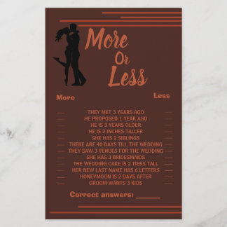 Prospectus 14 Cm X 21,6 Cm Couples sombres, plus ou moins, Carte de jeu de do