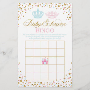 Prospectus 14 Cm X 21,6 Cm Couronnes royales Prince Princess Baby shower Bing