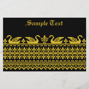 Prospectus 14 Cm X 21,6 Cm Cygnes en or