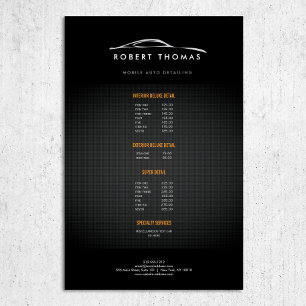 PROSPECTUS 14 CM X 21,6 CM DÉTAIL AUTOMATIQUE NOIR, VOL DE RÉPARATION AUTO