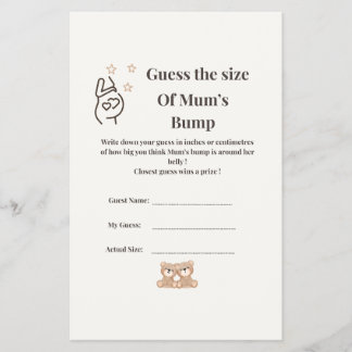 Prospectus 14 Cm X 21,6 Cm Devinez la taille de la bosse de maman - Twin Baby