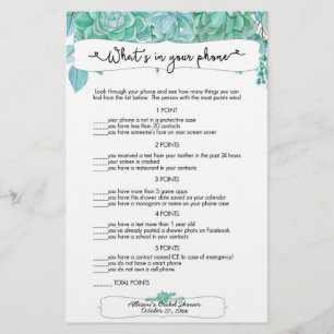 Prospectus 14 Cm X 21,6 Cm Devinez qui + jeux de téléphone, mariée succulente