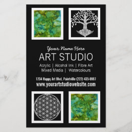Prospectus 14 Cm X 21,6 Cm Document professionnel d'artiste