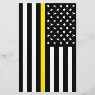 Prospectus 14 Cm X 21,6 Cm Drapeau des répartiteurs de la ligne jaune fine