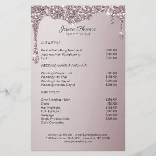 Prospectus 14 Cm X 21,6 Cm Éclat Rose or Glitzer Moderner