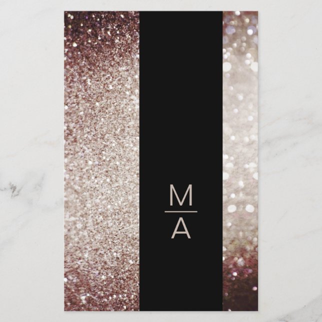 Prospectus 14 Cm X 21,6 Cm Elegant monogramme Argent Rouille (Devant)
