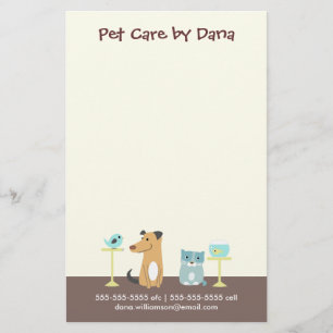 Prospectus 14 Cm X 21,6 Cm Entreprise de Pet Sitter
