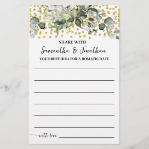 Prospectus 14 Cm X 21,6 Cm Eucalyptus Gold Partagez une carte de jeu de douch