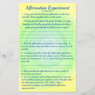 Prospectus 14 Cm X 21,6 Cm Expérience d'affirmation par Cheryl Paton