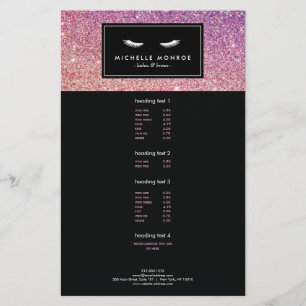 Prospectus 14 Cm X 21,6 Cm Eyelashes avec Parties scintillant violet/rose