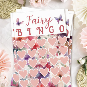 Prospectus 14 Cm X 21,6 Cm Fairy Theme Anniversaire Fête Bingo Card Jeu