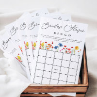 Fête des mariées fleur sauvage Bingo papier Bingo 