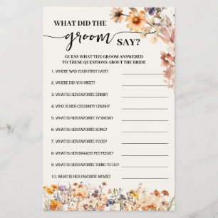 Prospectus 14 Cm X 21,6 Cm Fleurs sauvages d'automne Ce que Groom dit Douche 