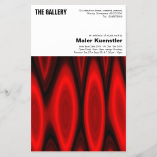 Prospectus 14 Cm X 21,6 Cm Flyer Art Exhibition