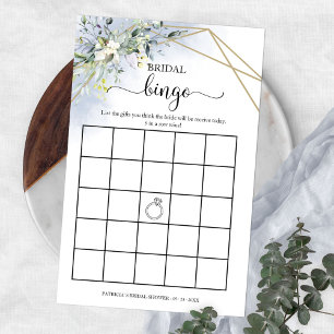 Prospectus 14 Cm X 21,6 Cm Flyer de bingo pour la douche de mariée géométriqu
