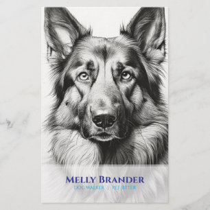 Prospectus 14 Cm X 21,6 Cm Flyer de chien berger chic