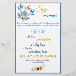 Prospectus 14 Cm X 21,6 Cm Flyer de jeu Mariage nuptiale espion