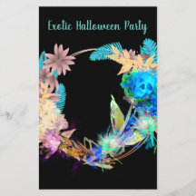 Flyer unique floral couleurs exotiques Fête d'Hall