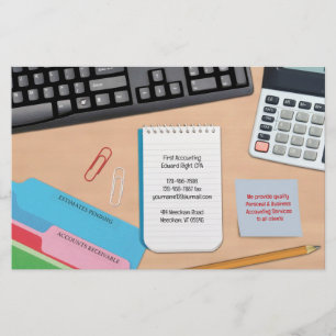 Prospectus 14 Cm X 21,6 Cm Flyers comptables du bureau CPA