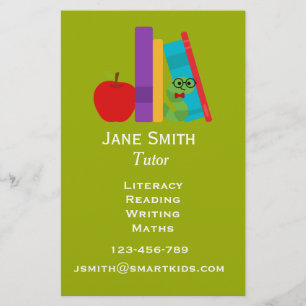 Prospectus 14 Cm X 21,6 Cm Freelance literacy tutor or teacher for kids