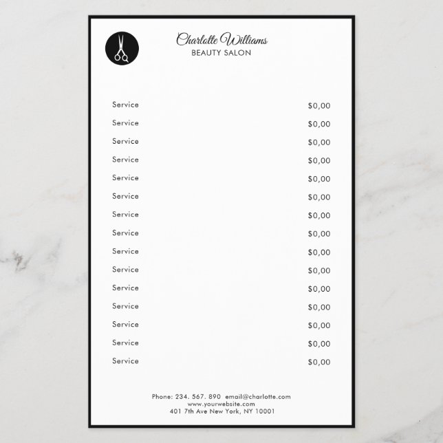 Prospectus 14 Cm X 21,6 Cm Friseur Flyer (Devant)