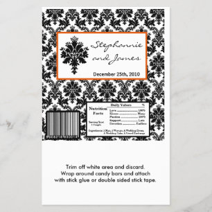 Prospectus 14 Cm X 21,6 Cm Grandes barrettes de Hershey Black Orange Damask