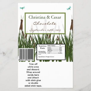Prospectus 14 Cm X 21,6 Cm Hershey's Large Bar Wrapper Cattail/Dragonfly en C