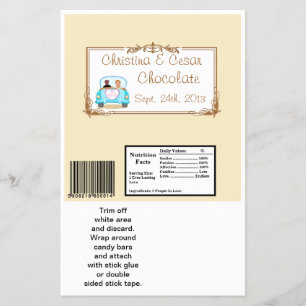 Prospectus 14 Cm X 21,6 Cm Hershey's Large Bar Wrapper vient de se marier Cou