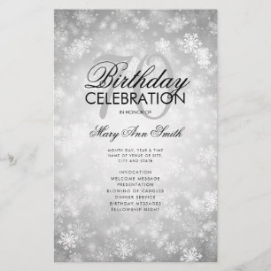 Prospectus 14 Cm X 21,6 Cm Hiver 70 Programme d'anniversaire Silver Wonderlan