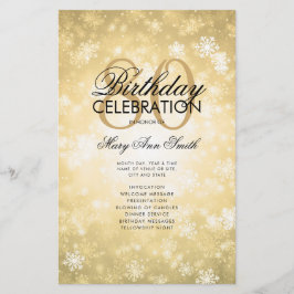 Prospectus 14 Cm X 21,6 Cm Hiver 80e anniversaire Programme Gold Wonderland M