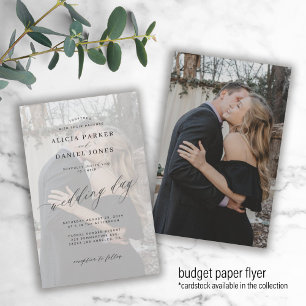 Prospectus 14 Cm X 21,6 Cm Invitation de mariage avec superposition moderne d